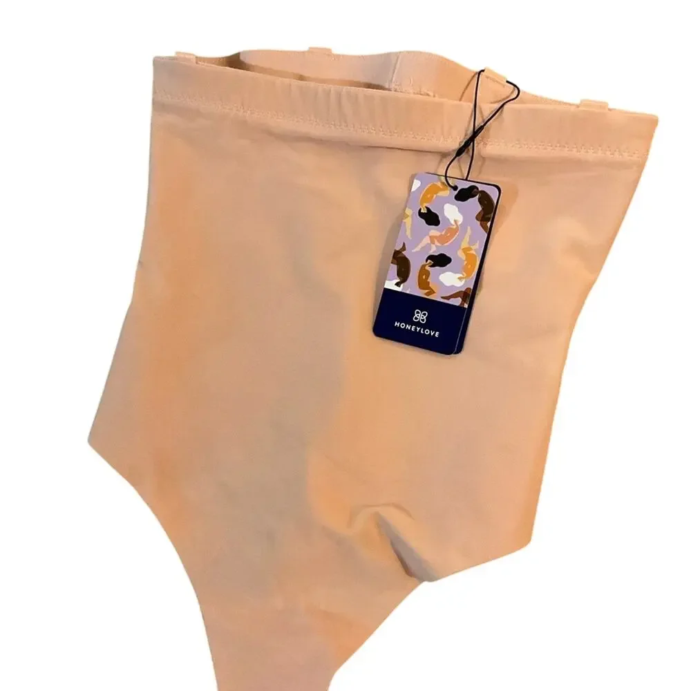 Honeylove SuperPower Thong Bridal Event High Waist Tummy Control NWT Sand XL